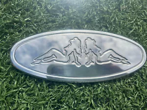 7” FORD TRUCK F-150 F-250 F-350 OVAL EMBLEM BADGE GRILL BILLET Mud flap Girl - Picture 1 of 5