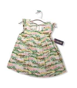 Cherokee Girl's Geometric Design Dress Glistening Green M (7/8) - Picture 1 of 5