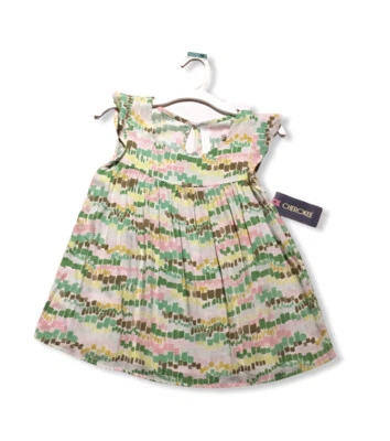 切诺基女孩几何设计连衣裙闪亮绿色 M (7/8) — 第 1/4 张图片