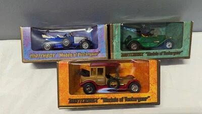 MATCHBOX MODELS OF YESTERYEAR Y2, Y6 & Y7 Prince Henry, 1912 Rolls, Cadillac - Image 1 of 4