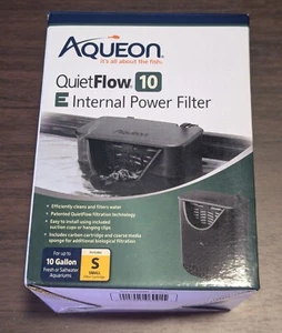 NEW Aqueon QuietFlow 10 E Internal Aquarium Fish Tank Power Filter FOR 10 GALLON - Picture 1 of 5