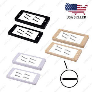 2 Piezas Plástico Fondo Plano Humbucker Pastilla Anillos Guitarra Puente Cuello Marco Para LP - Imagen 1 de 13