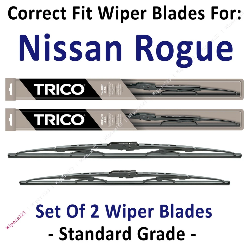 Paquete de 2 limpiaparabrisas delanteros solo grado estándar - apto para Nissan Rogue 2014+ - 30260/170 Foto 1 de 1