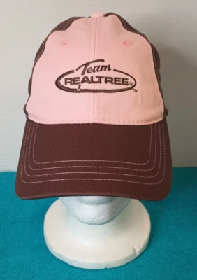 Ladies Team Real tree Camo Hat Embroidered  Pink/brown Logo Women’s Hunting Cap - Image 1 of 4
