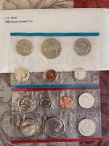 1980 Mint Uncirculated Coin Set - Picture 1 of 1