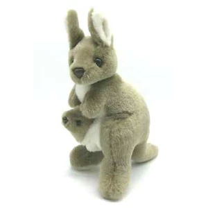 Juguete de peluche Kangaroo & Joey en bolsa Sydney Australia NATIVOS 11" - Imagen 1 de 7