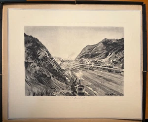 Grabado a lápiz escena de riego antiguo 13,75 x 11,25 impresión Seth Hoffman 1942 - Imagen 1 de 5