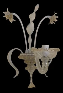 Applique in Vetro di Murano Stile Classico Eleganza e Raffinatezza - Picture 1 of 13