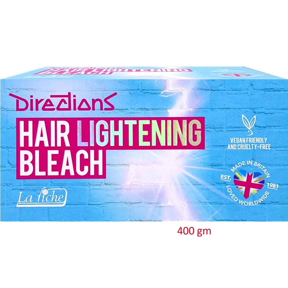 LA RICHE-DIRECTIONS-HAARAUFHELLENDES BLEICHMITTEL-BLAU-400GM-SCHNELLER UK-TRACKVERSAND!!!