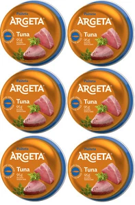 6 PACK - ARGETA PATE TUNA Spread 95GR PRODUCT OF SLOVENIA - Picture 1 of 3