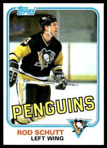 Tarjeta de hockey 1981-82 Topps #E116 Rod Schutt Pittsburgh Penguins - Imagen 1 de 2