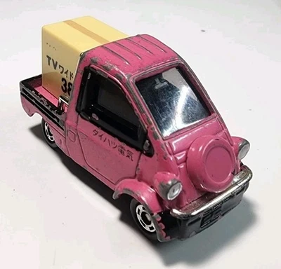 Tomica Tomy #62 粉色大发 Midget II 1/50 压铸 Kei 卡车 电视配送 VHTF — 第 1/4 张图片