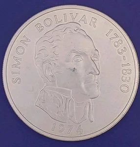 Moneda de plata 20 Balboas República de Panamá 1974 - .925 fina 4,20 onzas troy - Imagen 1 de 2