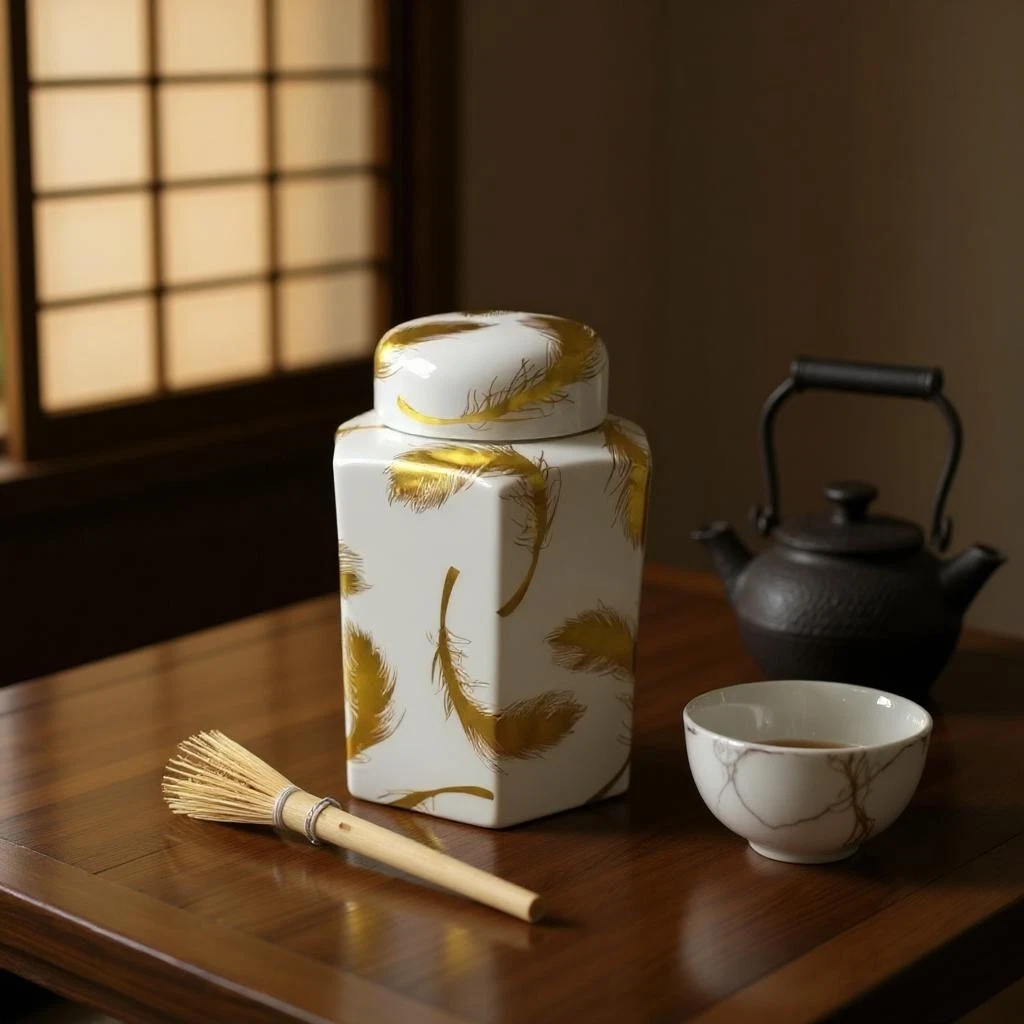 ARTLINE Ceramic Floral Ginger Jar With Lid - Chinese Temple Style Vase For Home Decor, Tea Storage, Or Flower Arranging - View #13