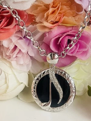 Collana Note 🎶 Musicali In Argento Con Pietre Swarovski - Immagine 1 di 4
