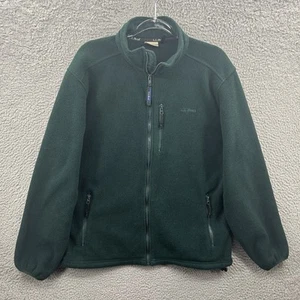 Vintage LL Bean Fleecejacke Herren Medium grün USA Flor durchgehender Reißverschluss Mantel Erwachsene M - Bild 1 von 12