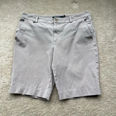 Lauren RL Women’s Tan Khaki Bermuda Shorts - Size 10 - EUC - Stretch - Image 1 of 4