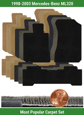 定制Ultimat地毯垫套装适用于1998-2003梅赛德斯-奔驰ML320(3件)#Z6P — 第 1/4 张图片