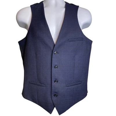 Ralph Lauren Men's Glen Plaid Wool Blend Slim Fit Suit Vest Size S Old Money - Image 1 of 4
