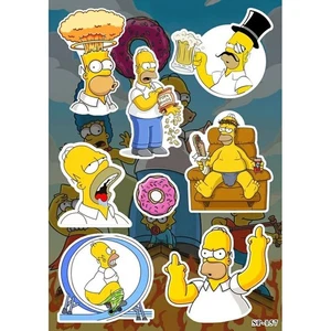 Homer Jay Simpson Sticker Pack | The Simpsons Family TV Show Animated Sitcom - Picture 1 of 1