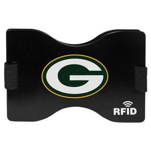 NFL Green Bay Packers Unisex Siskiyou SportsRFID Wallet, Black, One Size - Picture 1 of 3