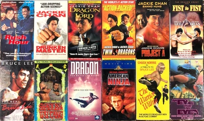 Jackie Chan Bruce Lee Chuck Norris VHS Lot Martial Arts Kung-Fu Action Movie - Image 1 of 4
