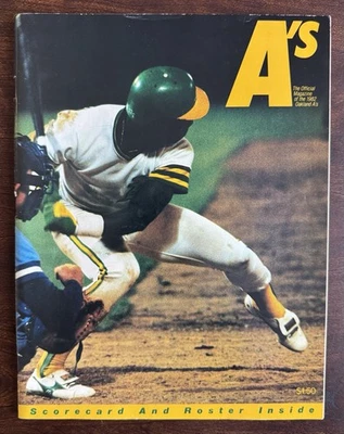 Rickey Henderson 1982 Oakland A’s Game Day Stadium Magazine - Image 1 of 4