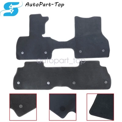 New Velour Front & Rear Floor Mats Carpet Black 2PCS Fits 2022-2026 BMW iX - Image 1 of 4