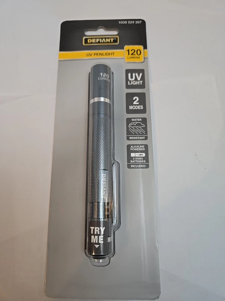 Pluma Defiant Luz con Función UV 120 Lúmenes Aluminio Negro 1008 524 357 Foto 1 de 4