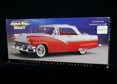 1956 FORD SUNLINER CONVERTIBLE 1 OF 7,499 MODEL SCALE 1/24th DIE CAST METAL. - Image 1 of 4