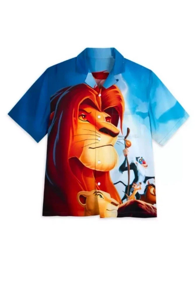 Camisa Disney El Rey León Campamento Orgullo Rock Simba Abotonada XXL Foto 1 de 1