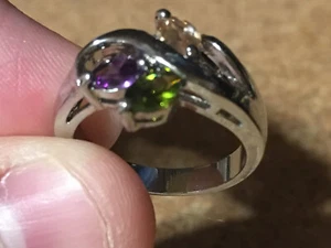 ANELLO AMETISTA PERIDOTO CITRINO MISURA 7,75 / ERRATEWAY052 - Foto 1 di 9