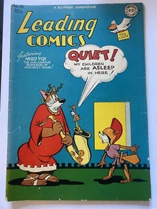 FÜHRENDE COMICS #16 Goldenes Zeitalter 2. lustiges Tier DC 1945 SEHR GUTER/FN - Bild 1 von 3