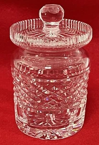 Vintage Crystal Condiment Jam Jelly Mustard Honey Jar With Lid - Picture 1 of 5