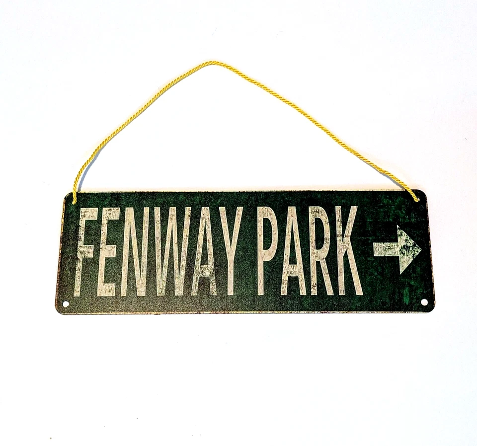 FENWAY PARK SIGN Boston Red Sox Baseball Stadium Metal Street Decal ~10.5"x3.5" - Image 1 of 4