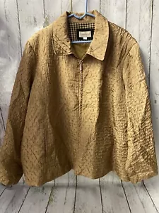 Longaberger Homestead Gold Dressy Holiday Jacket Size 3X Embroidered Logo - Picture 1 of 9