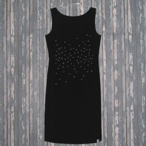 Karl Lagerfeld Women's Shift Dress Size 2 Black with Pearl Beads Sleeveless NWT - Picture 1 of 4