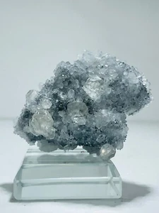 Chrysanthemum-Calcite-Quartz Crystal Cluster-Quartz-Removable Glass Base- 41 g - Picture 1 of 14
