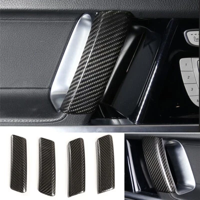 Manija de reposabrazos de puerta interior de fibra de carbono para Benz Clase G W463 G500 G63 2019+ Foto 1 de 4