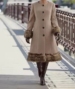 Women's Church heavy long Coat Jacket Winter Outerwear plus tag 2X but fits 3X - Picture 1 of 12