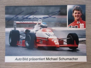 Michael Schumacher original handsignierte Autogrammkarte / Formel 3 Motorsport - Bild 1 von 2