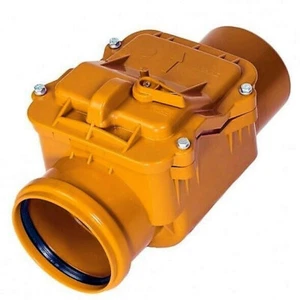 PESTAN Rückstauverschluss Ø DN 110 Rückschlagklappe Verriegelbar in Orange