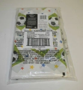 Championship Soccer Plastic Tablecover 54" x 102" Party BBQ - 6 Pack - Picture 1 of 3
