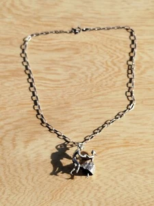 Collar de plata de ley 925 plata maciza pareja baile hombre y mujer 40 cm - Imagen 1 de 15