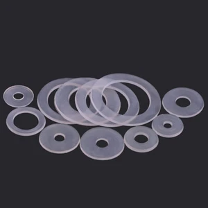 Clear Soft Nylon Plastic Flat Washers Gasket M3-M20 Fit Metric Bolts & Screws - Picture 1 of 6