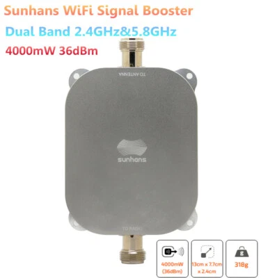 Sunhans 4000mW 36dBm Dual Band 2.4GHz/5.8GHz UAV WiFi Signal Booster Amplifier - Image 1 of 4