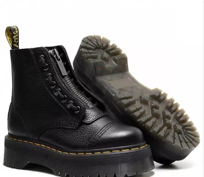 DR.MARTENS New 2024 Martens Sinclair Black Womens Leather Platform Combat Boots Uk*-*