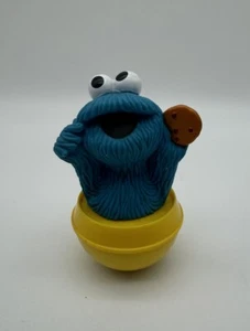 Vtg 1990 Sesame Street Roly Poly Wobble Toy  Cookie Monster - Picture 1 of 5