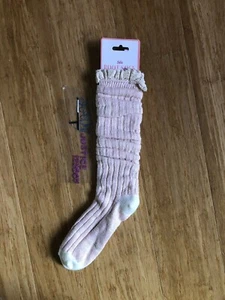 Justice - Boot Socks - 1 Pair - Girls Shoe Size 5-9 - Pink - Picture 1 of 3