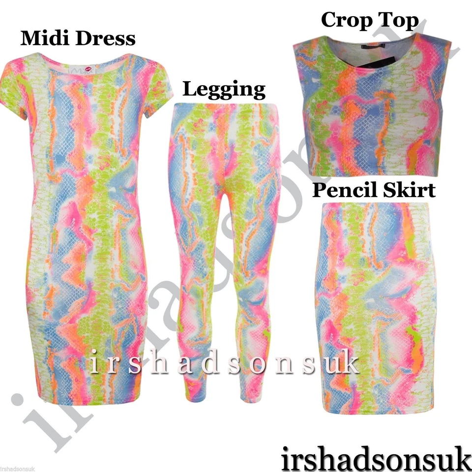 KIDS GIRLS NEW SEASON SNAKE PRINT LEGGING VEST MIDI DRESS T SHIRT TOP 2-13YEARS - Image 1 of 1